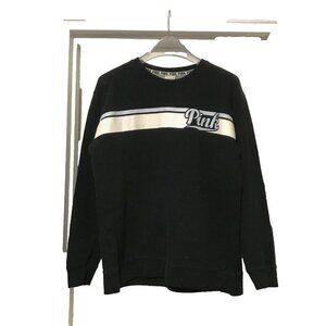 Victoria's Secret Black speckled 'PINK' Crew Neck Logo Sweatshirt size Medium
